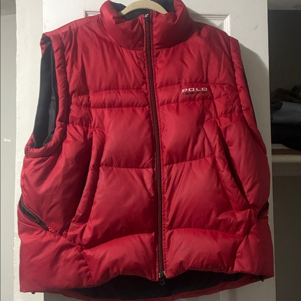 Polo by Ralph Lauren Red Quilted Vest